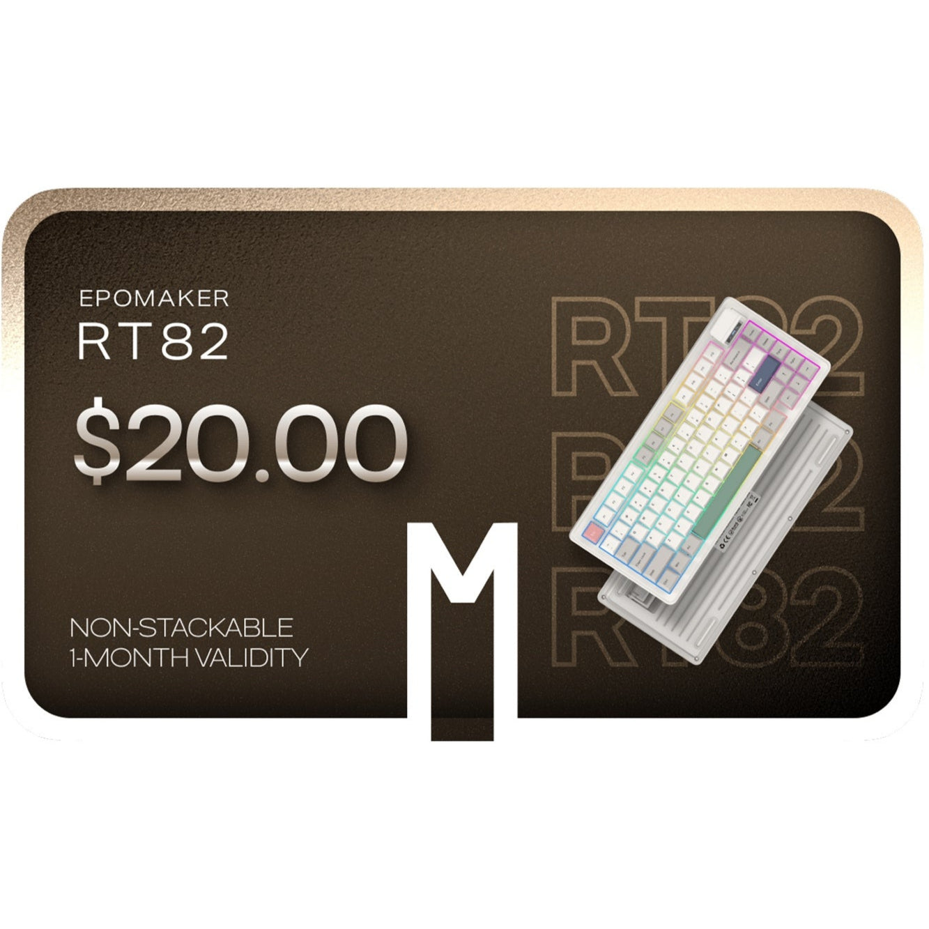 $1 Reservation Card for EPOMAKER RT82