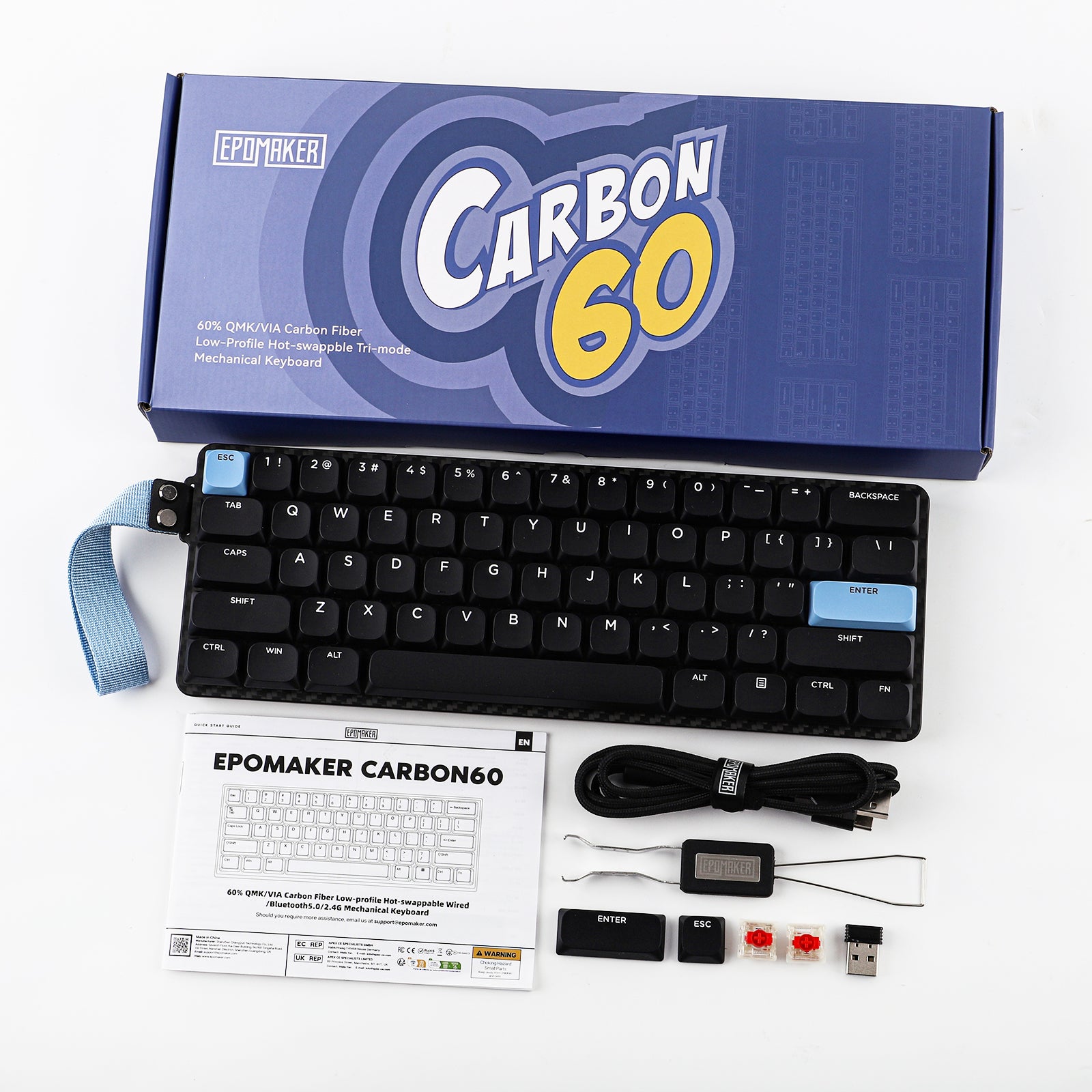 Epomaker Carbon60 DSA Low-Profile VIA Mechanical keyboard