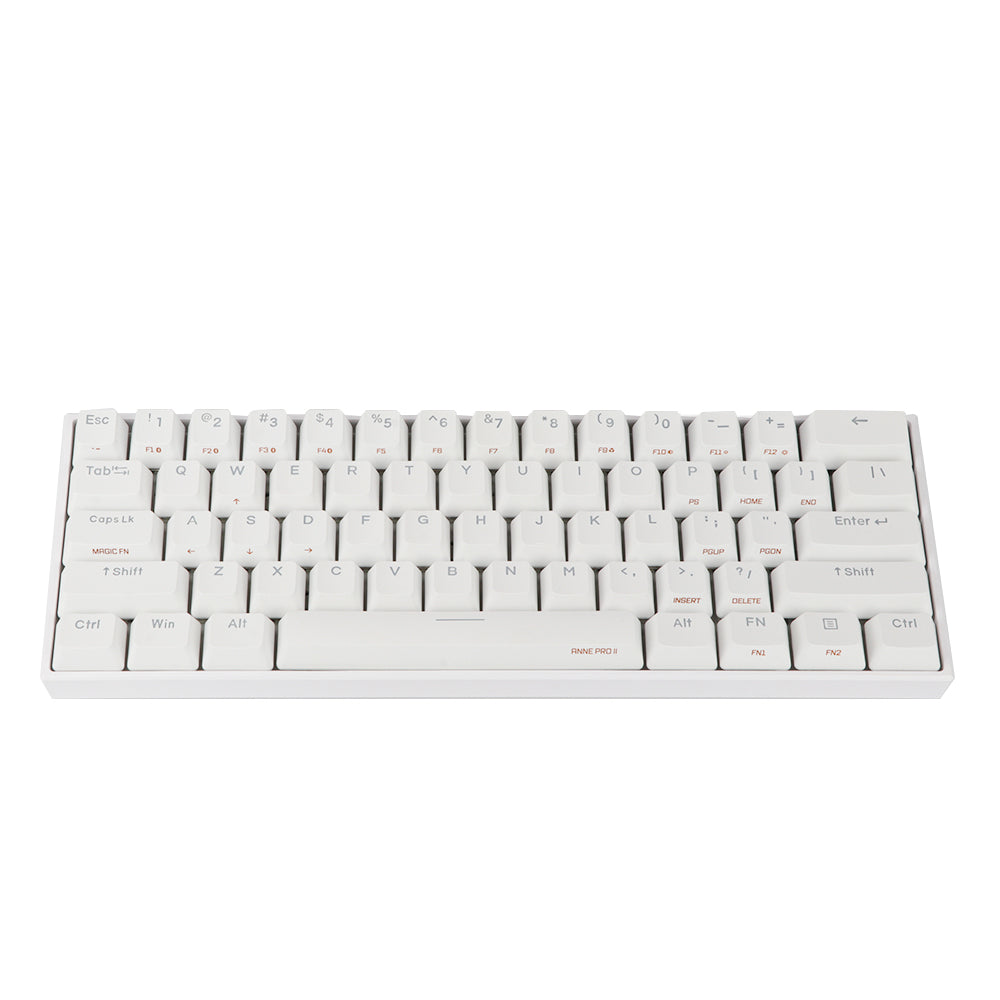 .com: EPOMAKER Anne Pro2 60% Bluetooth Mechanical Keyboard with RGB  Backlit PBT Keycaps NKRO Programmable (Kailh Blue Switch, White) :  Electronics