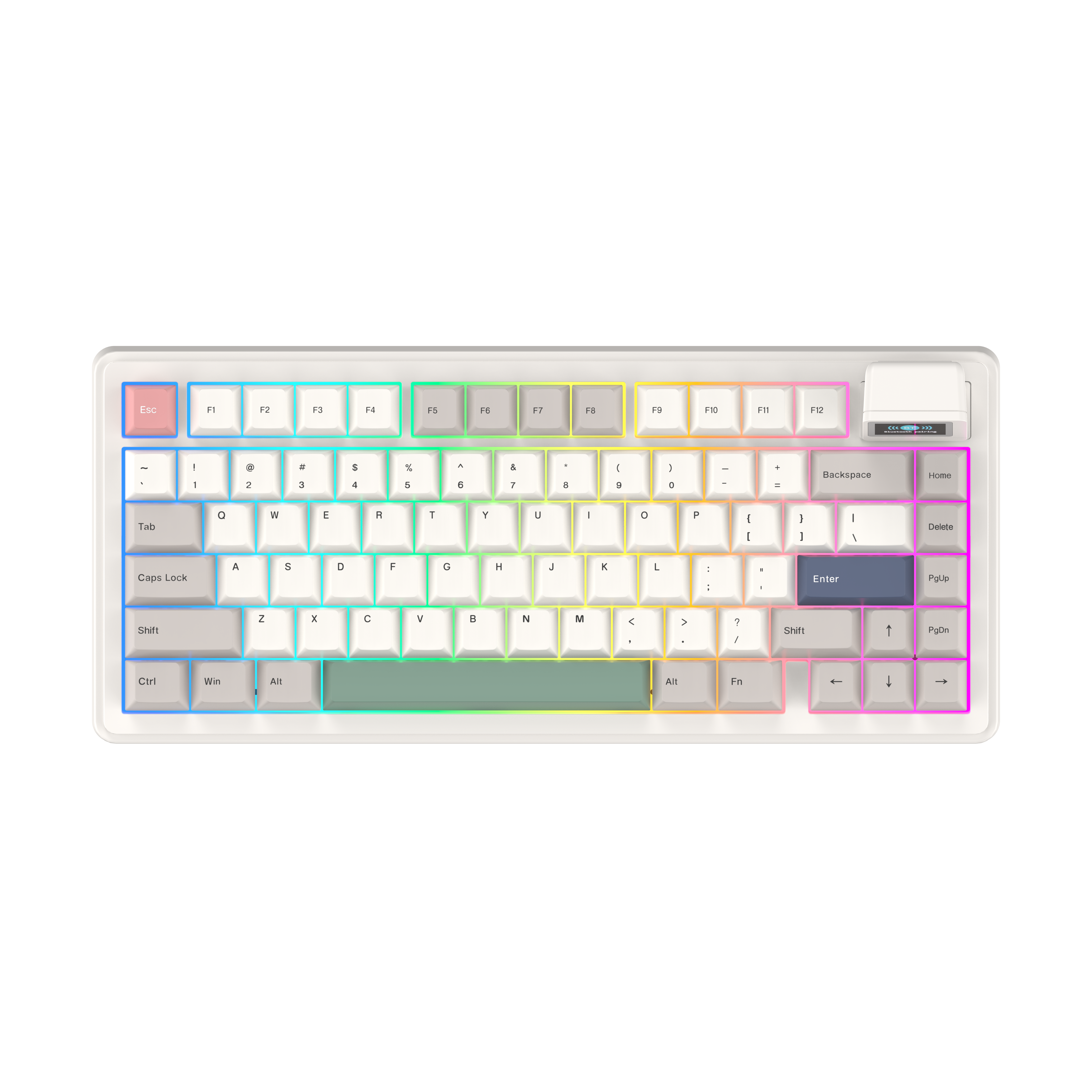NiZ Micro82EC Ble/35gf keyboard White - NiZ Electro-Capacitive EC Bluetooth Keyboard 35g - 84-keys &frasl; RGB  Backlit &frasl; Bluetooth + USB