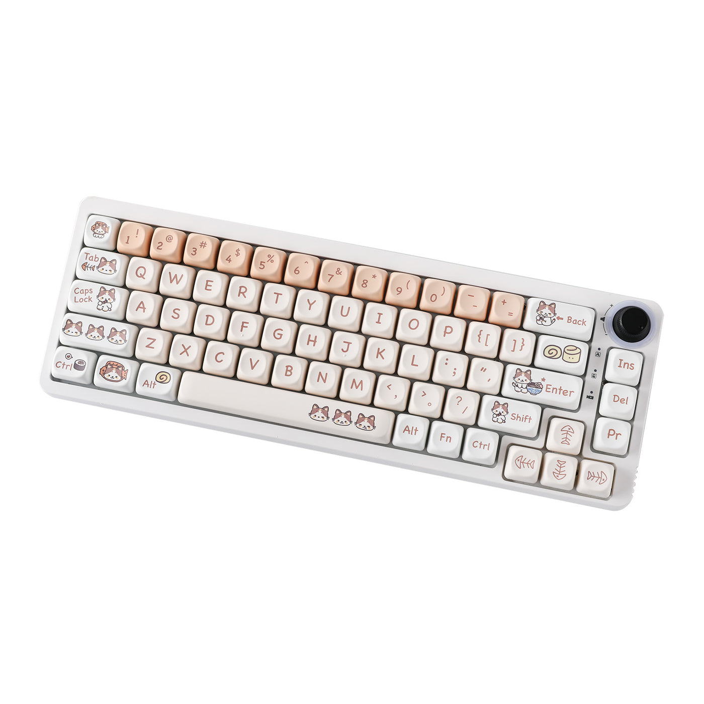 Epomaker Meow Sushi keycaps Set — side profile view