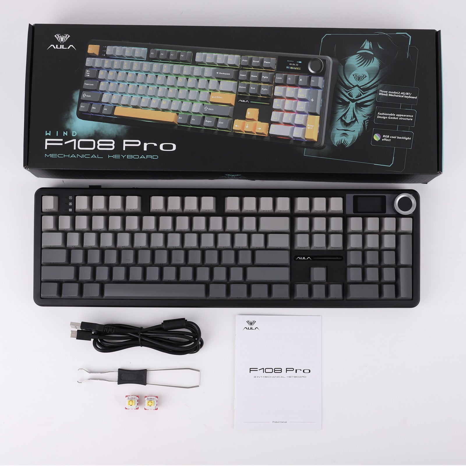 EPOMAKER x AULA F108 100% Tri-Mode Mechanical keyboard