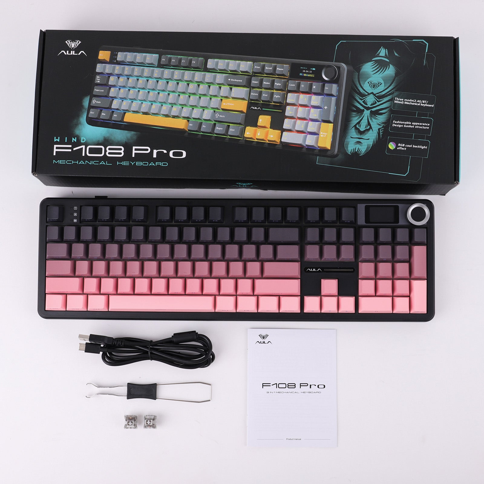EPOMAKER x AULA F108 100% Tri-Mode Mechanical keyboard