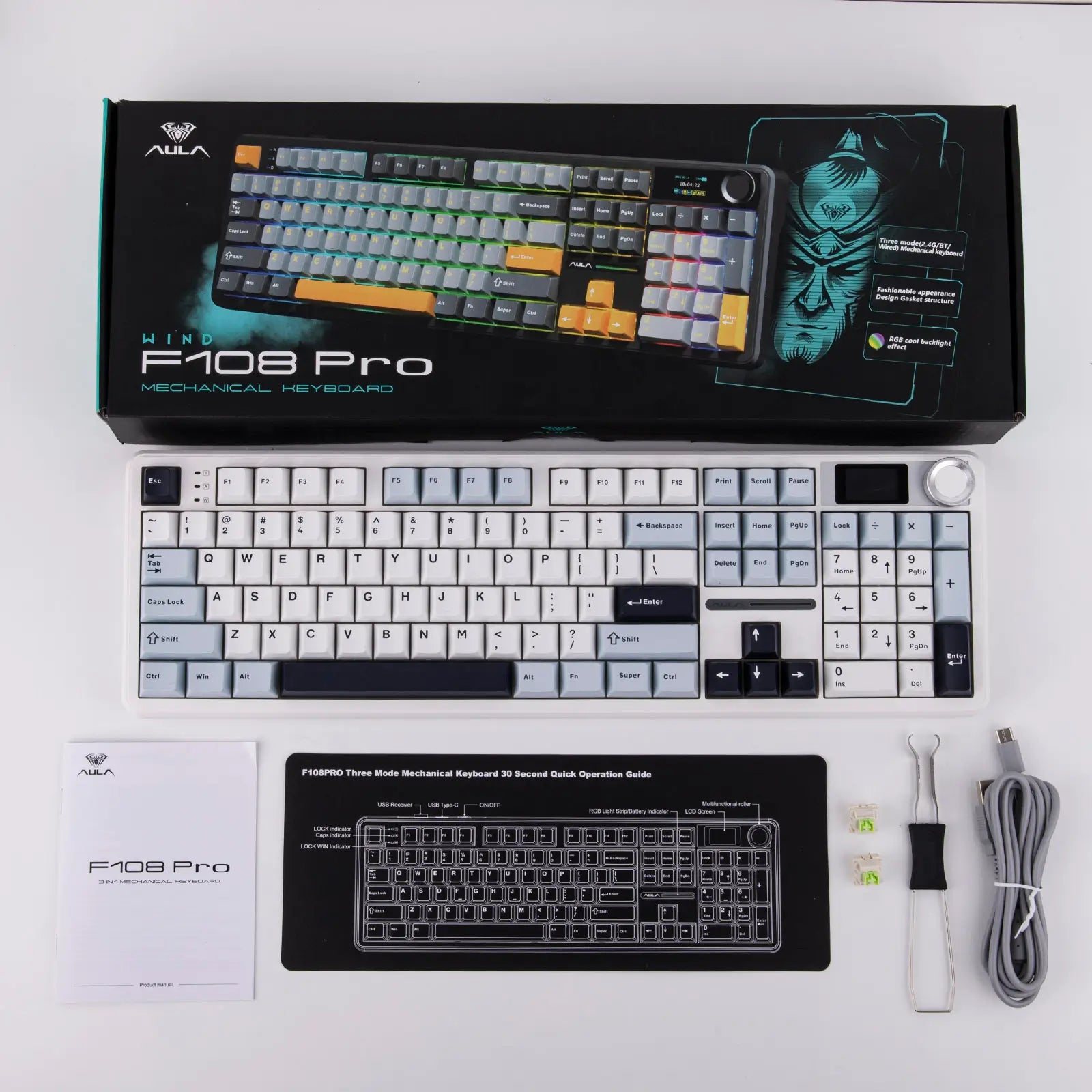 EPOMAKER X AULA F108 PRO (LEOBOG Reaper Switch) + SC800 Bundle