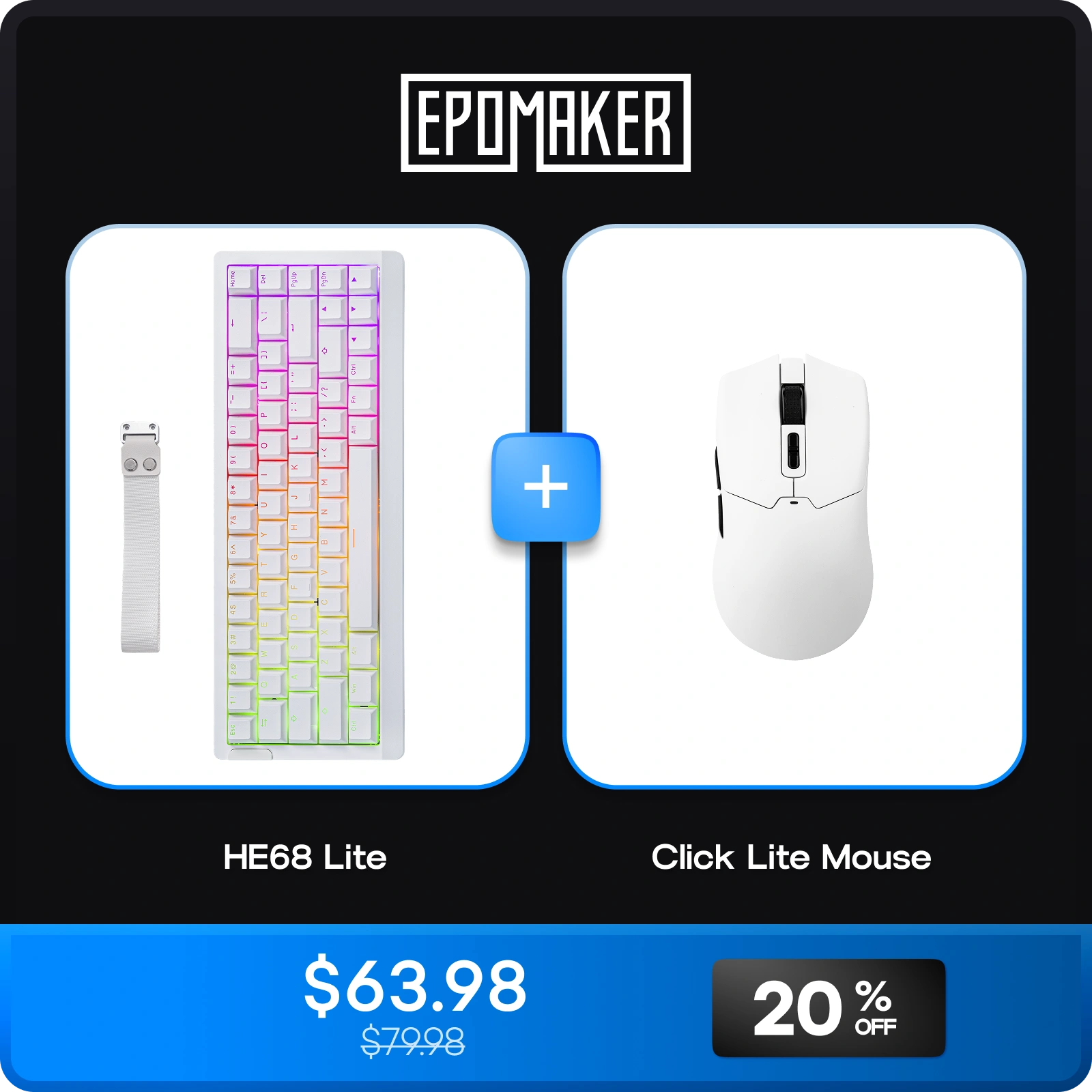 HE68 Lite + Click Lite Mouse Bundle