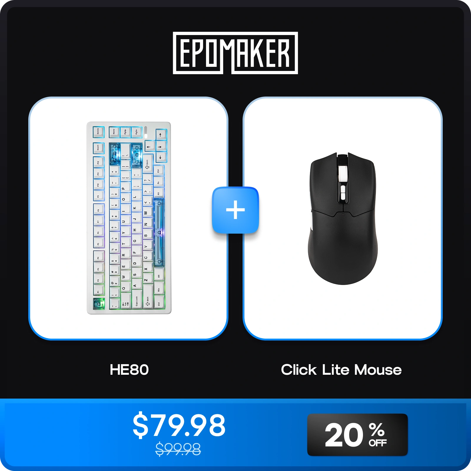 HE80 + Click Lite Mouse Bundle