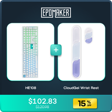 EPOMAKER HE108 + CloudGel Wrist Rest Bundle