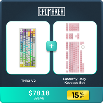 EPOMAKER TH80 V2 + Lusterfly Jelly Keycaps Set Bundle