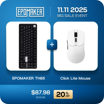Epomaker TH85 (Creamy Jade Switch) + Click Lite Mouse Bundle