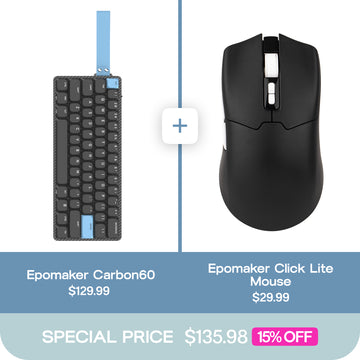 Epomaker Carbon60 + EPOMAKER Click Lite Mouse Bundle