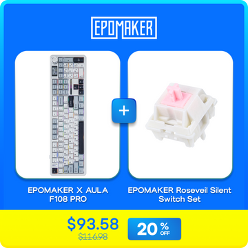EPOMAKER X AULA F108 PRO(LEOBOG Reaper Switch) + EPOMAKER Roseveil Silent Switch Set Bundle