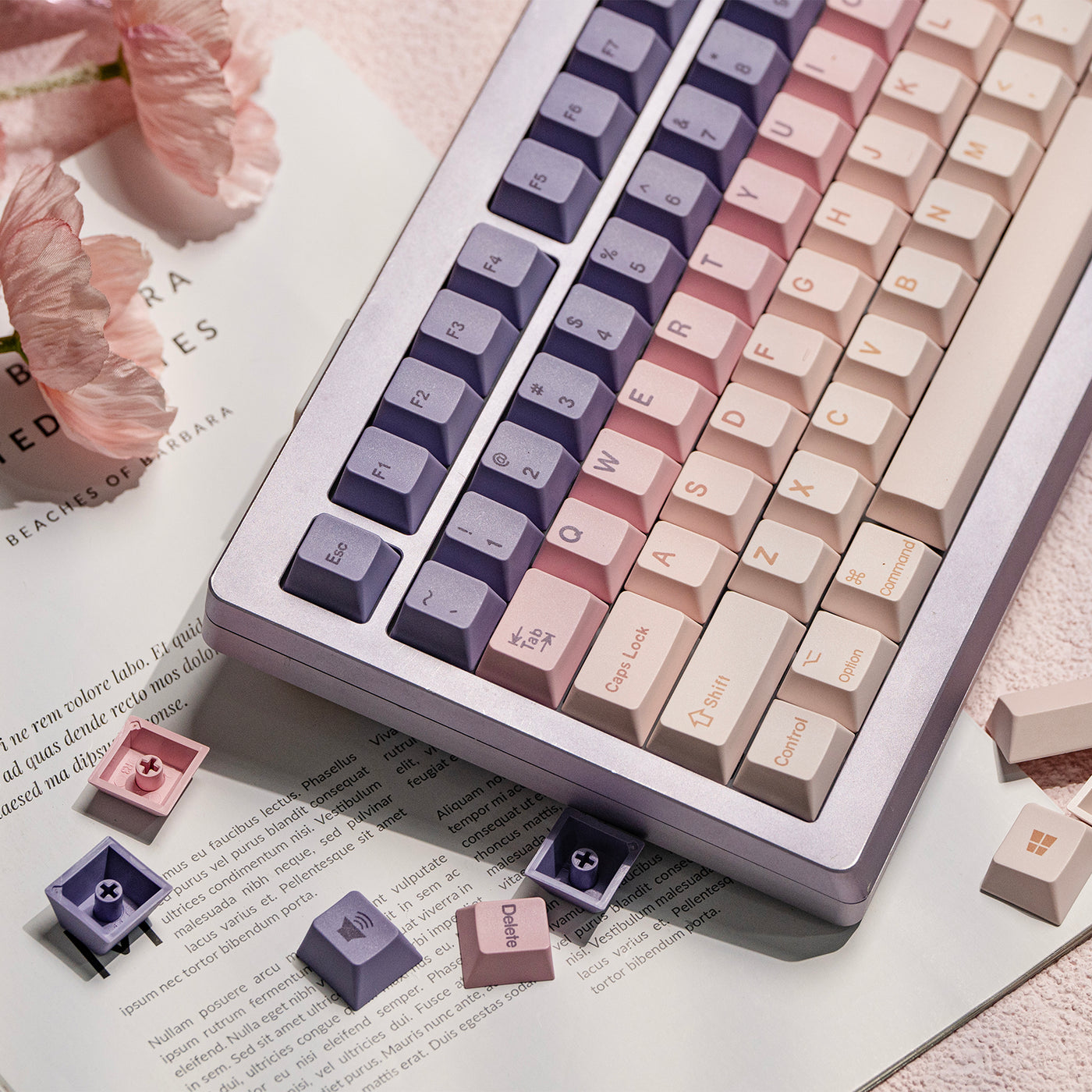 EPOMAKER Lavender Jade Keycap Set — packaging and accessories