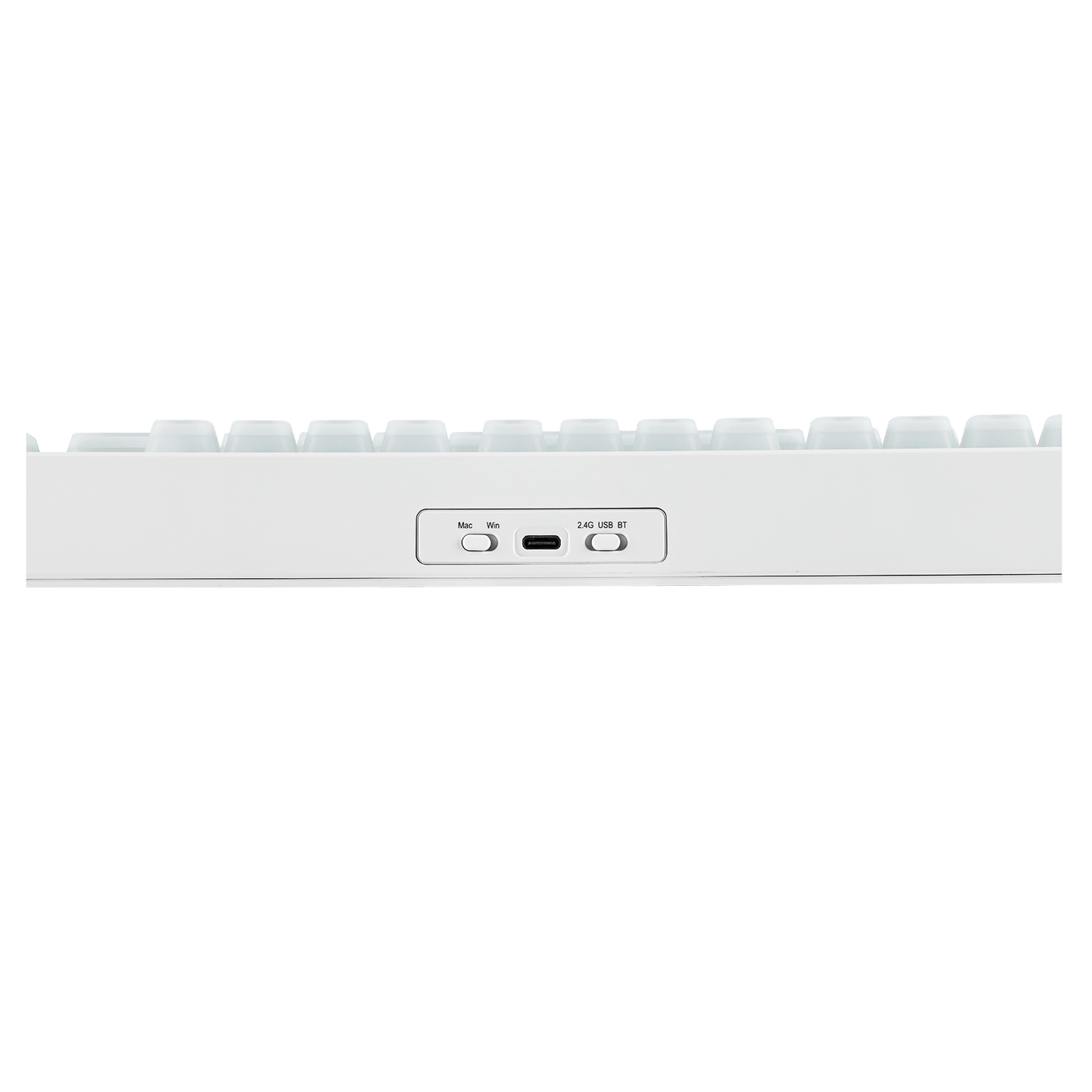 EPOMAKER G84 PRO back ports with Mac/Win toggle, USB-C, and 2.4G/USB/BT switch