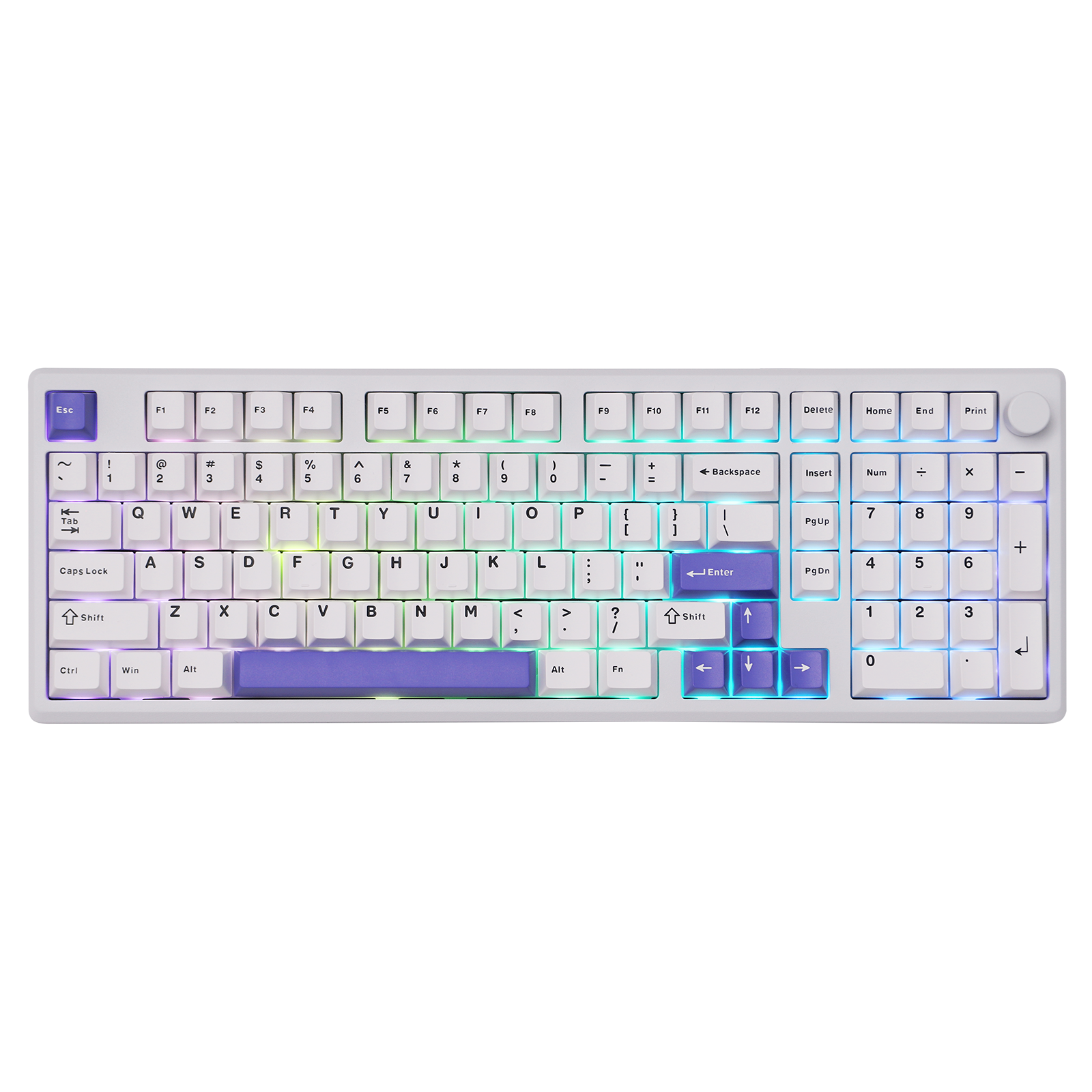Galaxy100 QMK/VIA + Nude Rosa Silent Switch Set Bundle