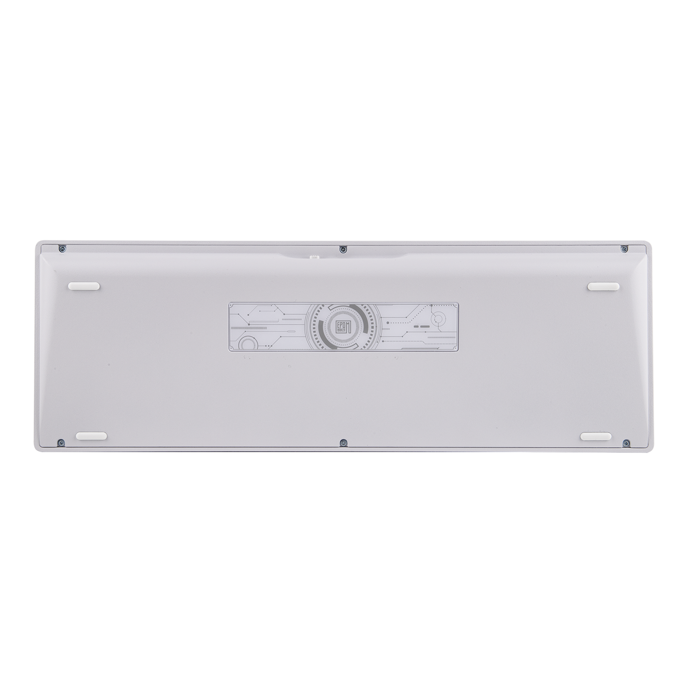 EPOMAKER Galaxy100 QMK/VIA White Purple retail box with keyboard, manual, cable, switches, and dongle