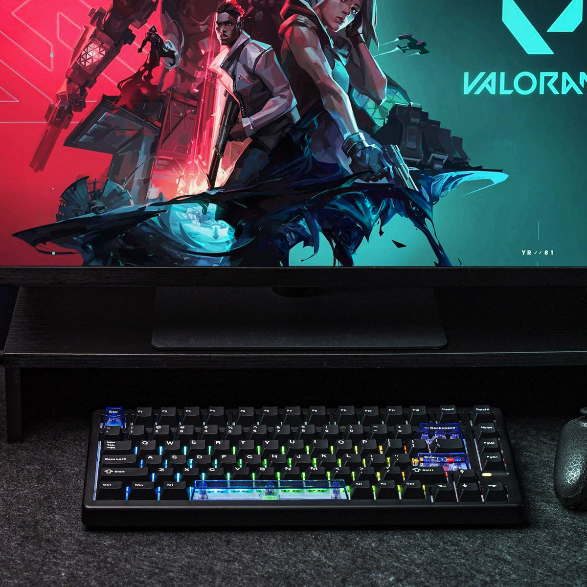 EPOMAKER HE80 Hall Effect keyboard in a gaming setup
