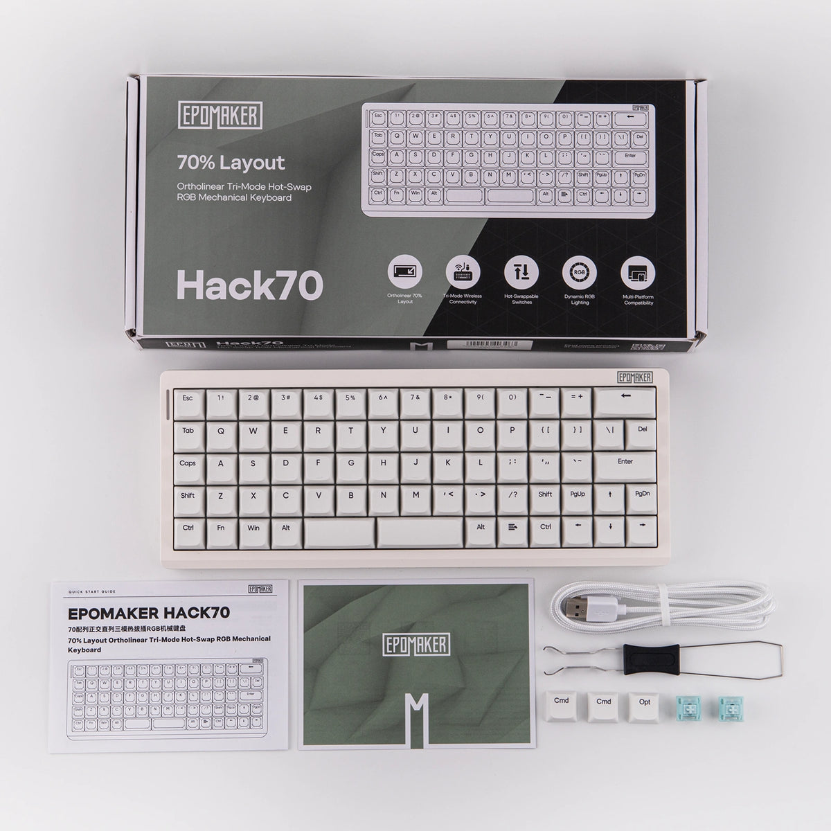 EPOMAKER Hack70 — Mechanical Keyboard, Gasket-Tuned Sound EPOMAKER Hack70 — Mechanical Keyboard, Gasket-Tuned Sound