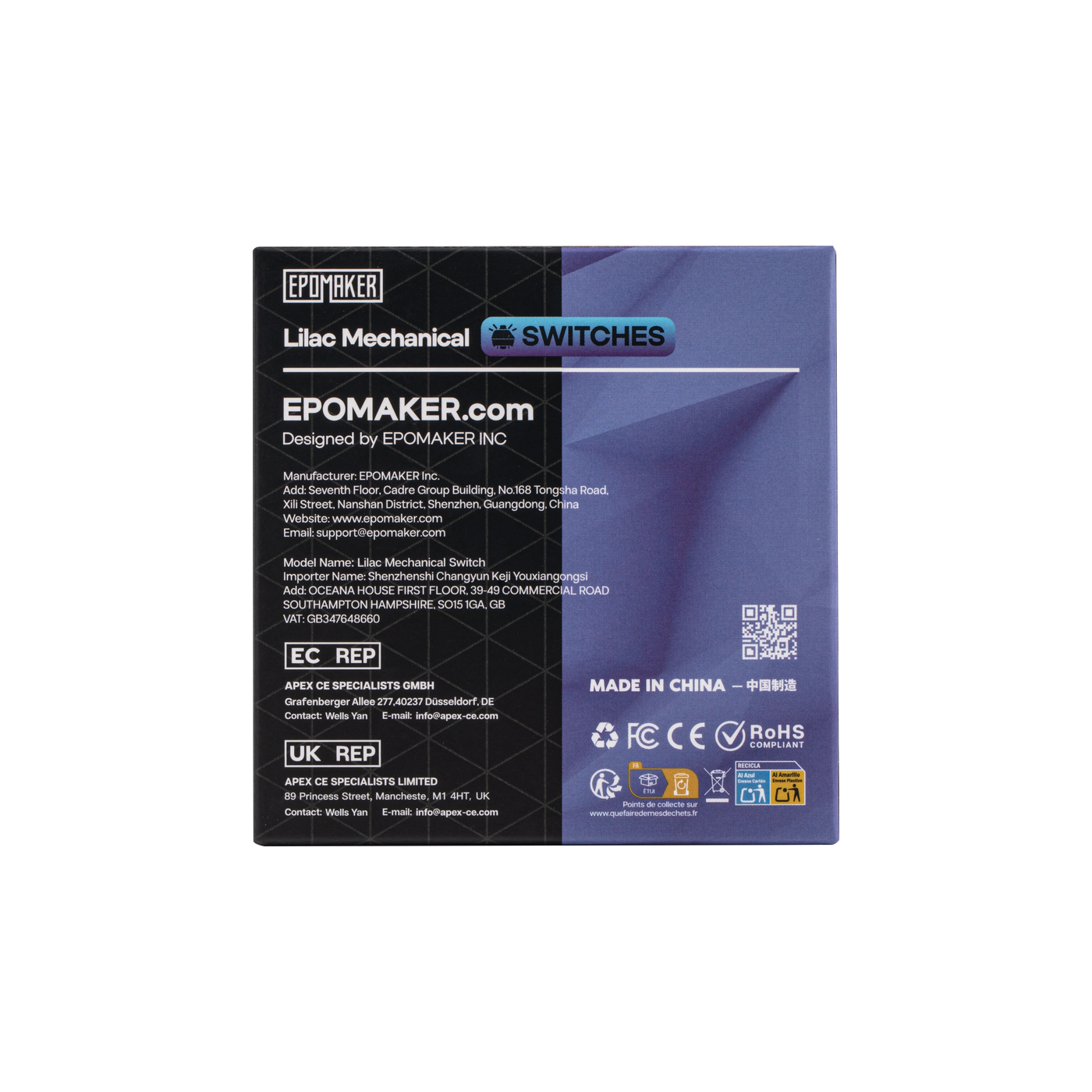 EPOMAKER Lilac Silent Tactile Switch Set
