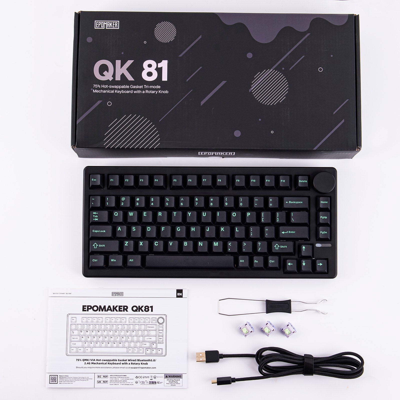 EPOMAKER QK81 ガスケット　ゲーミングキーボード Amazon.com: EPOMAKER QK81 75% Wireless Mechanical Gaming Keyboard