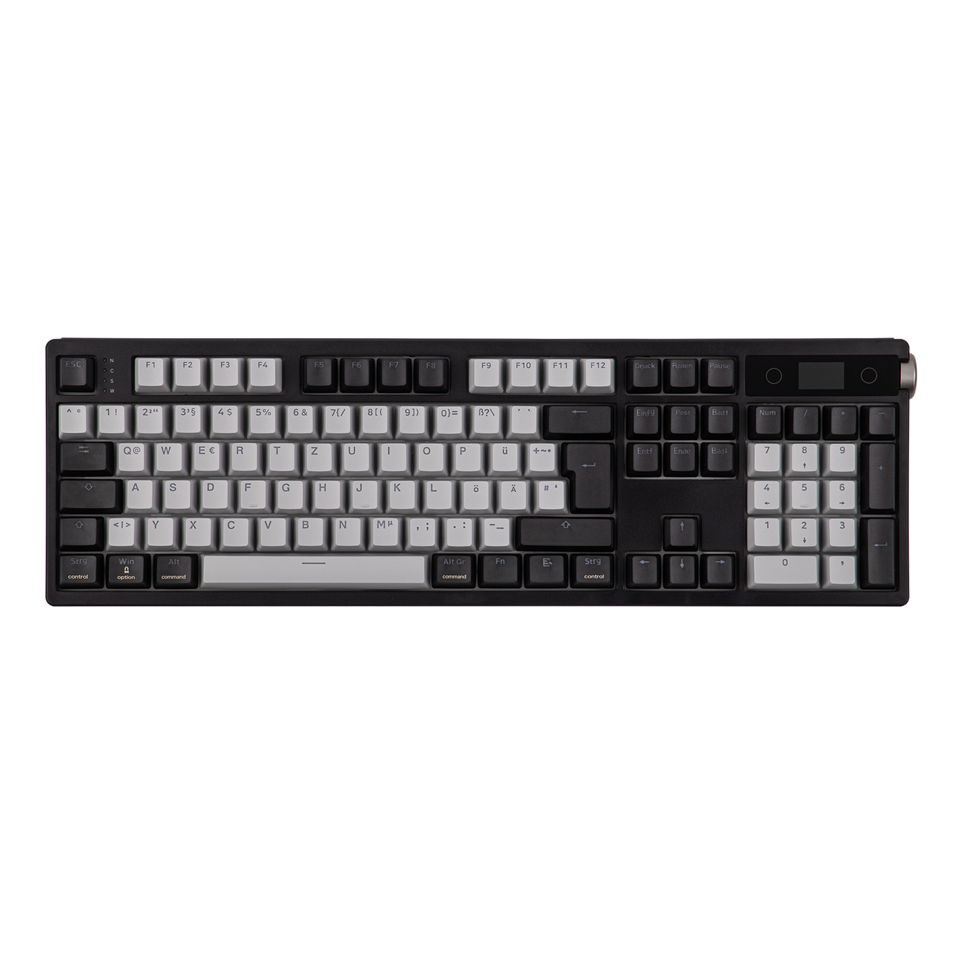 EPOMAKER TH108 PRO Black 100% top-down view with grey accents