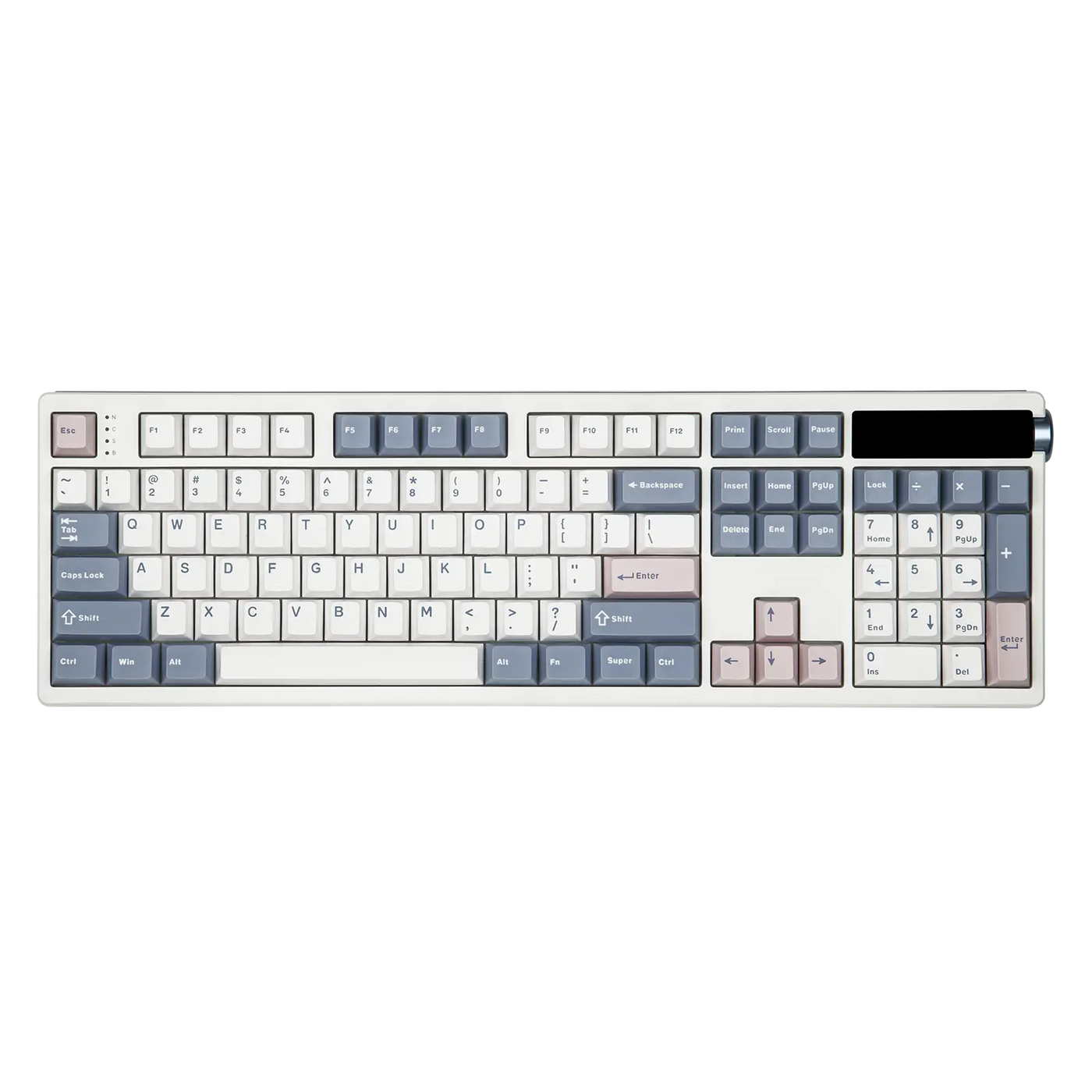 EPOMAKER TH108 PRO White Blue clean top-down product shot