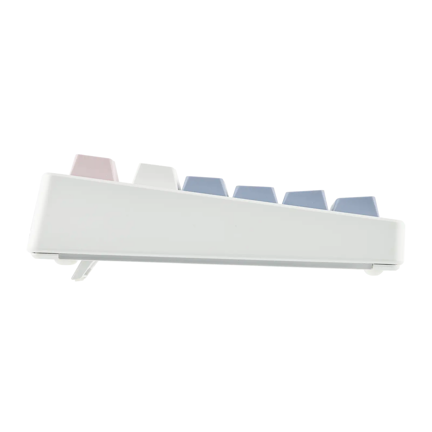 EPOMAKER TH108 PRO White Blue side angle showing chassis