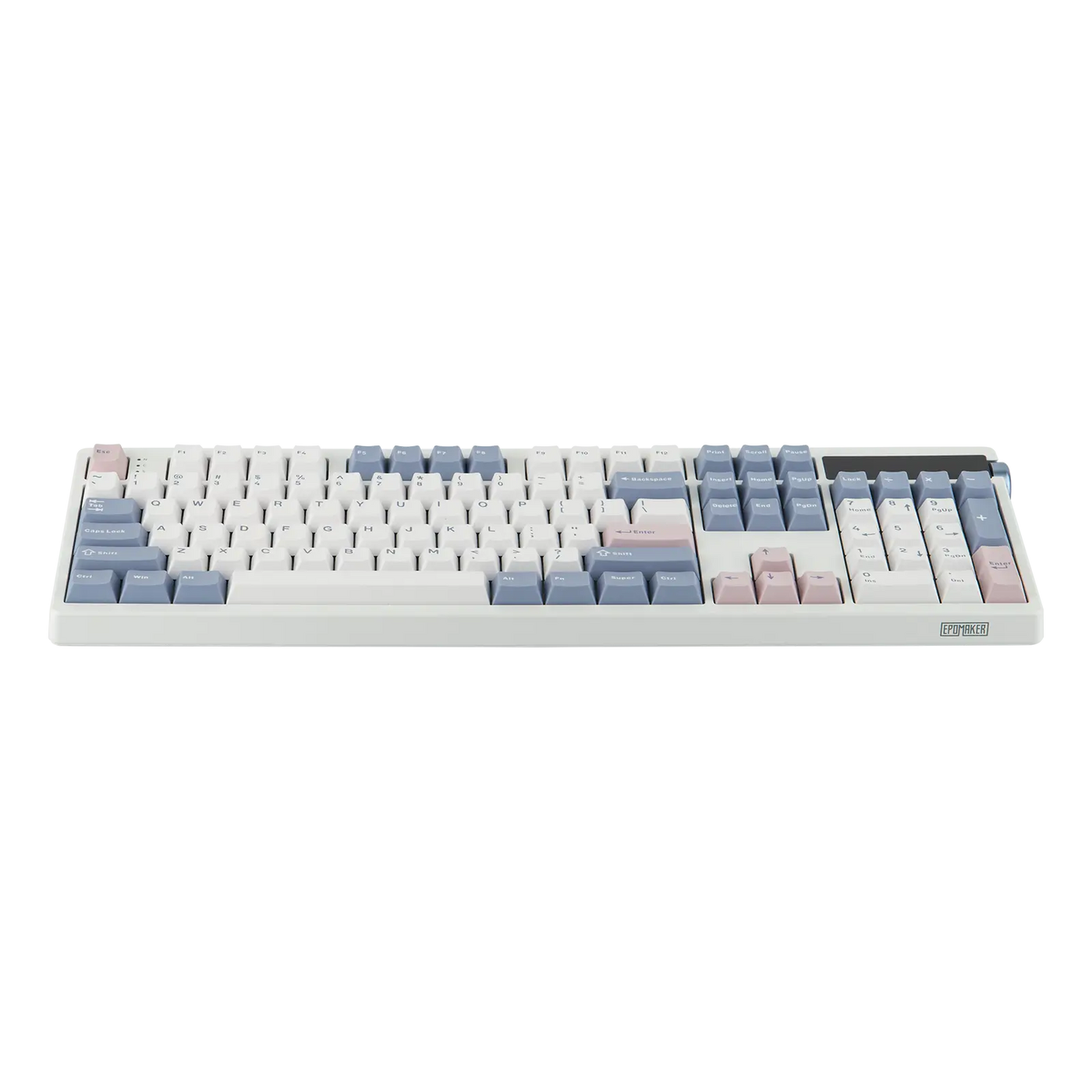 EPOMAKER TH108 PRO White Blue alternate top-down view