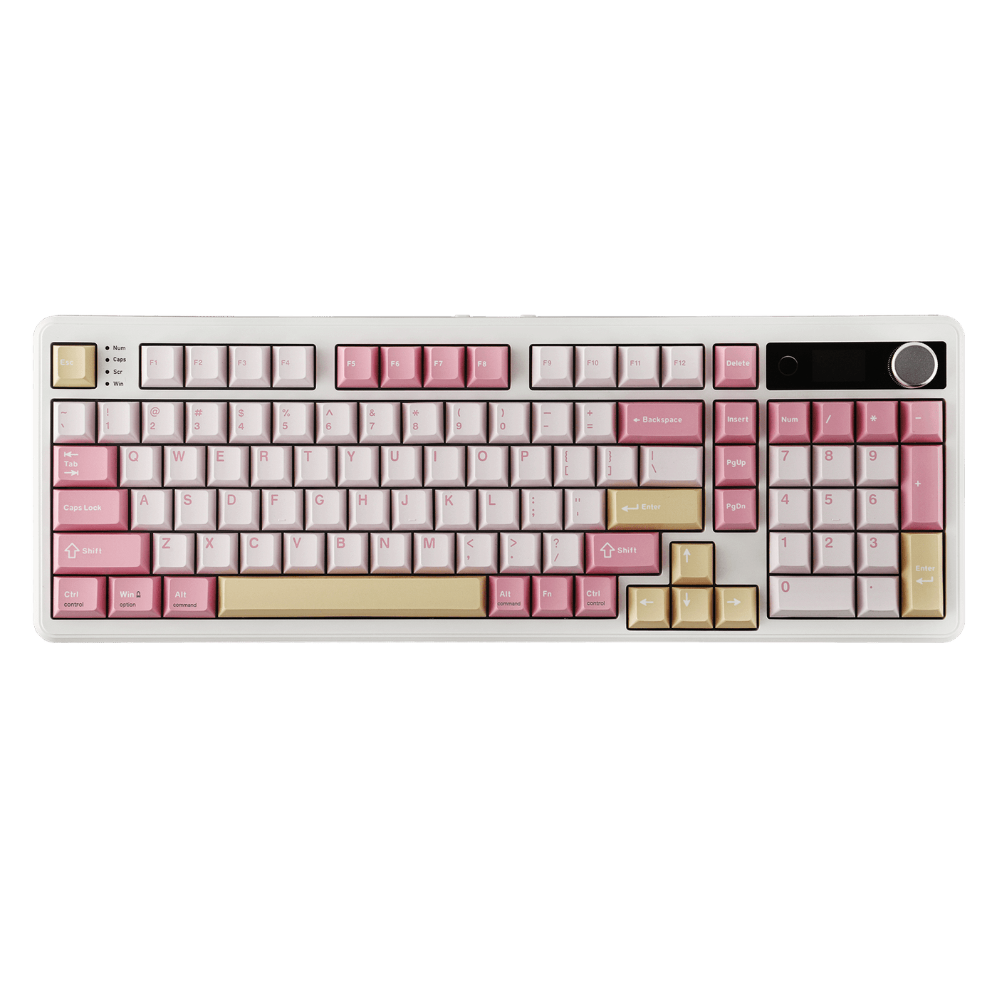 EPOMAKER TH99 PRO Pink colorway top-down view, no lighting