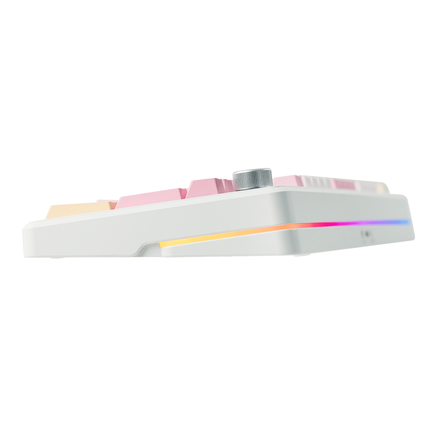 EPOMAKER TH99 PRO Pink side view with RGB side lighting strip