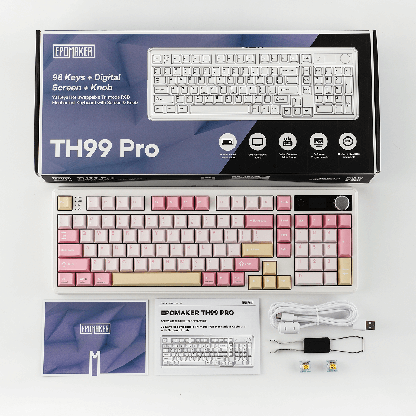 EPOMAKER TH99 PRO 1800 Tri-mode Mechanical Keyboard