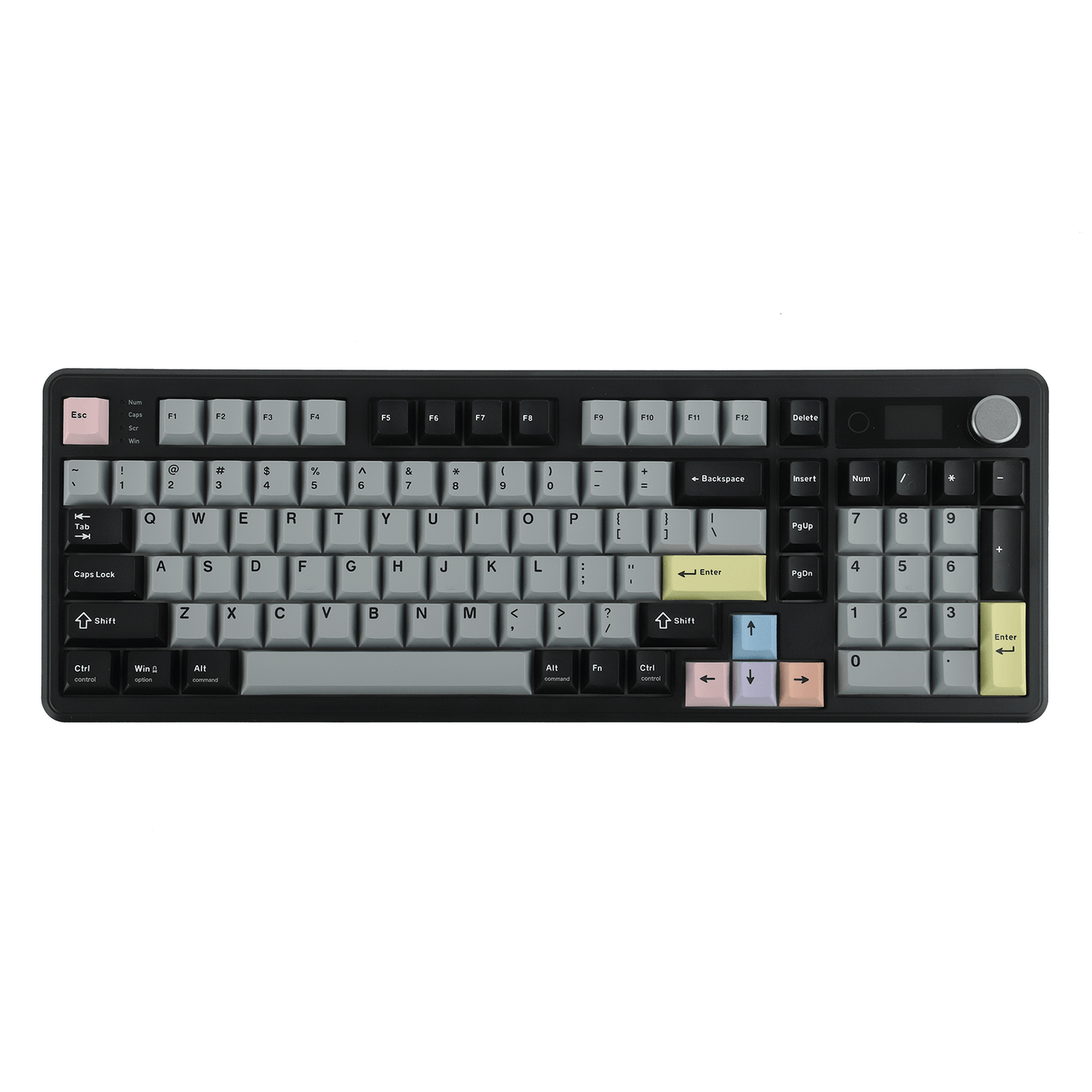 EPOMAKER TH99 PRO Black Grey colorway top-down view
