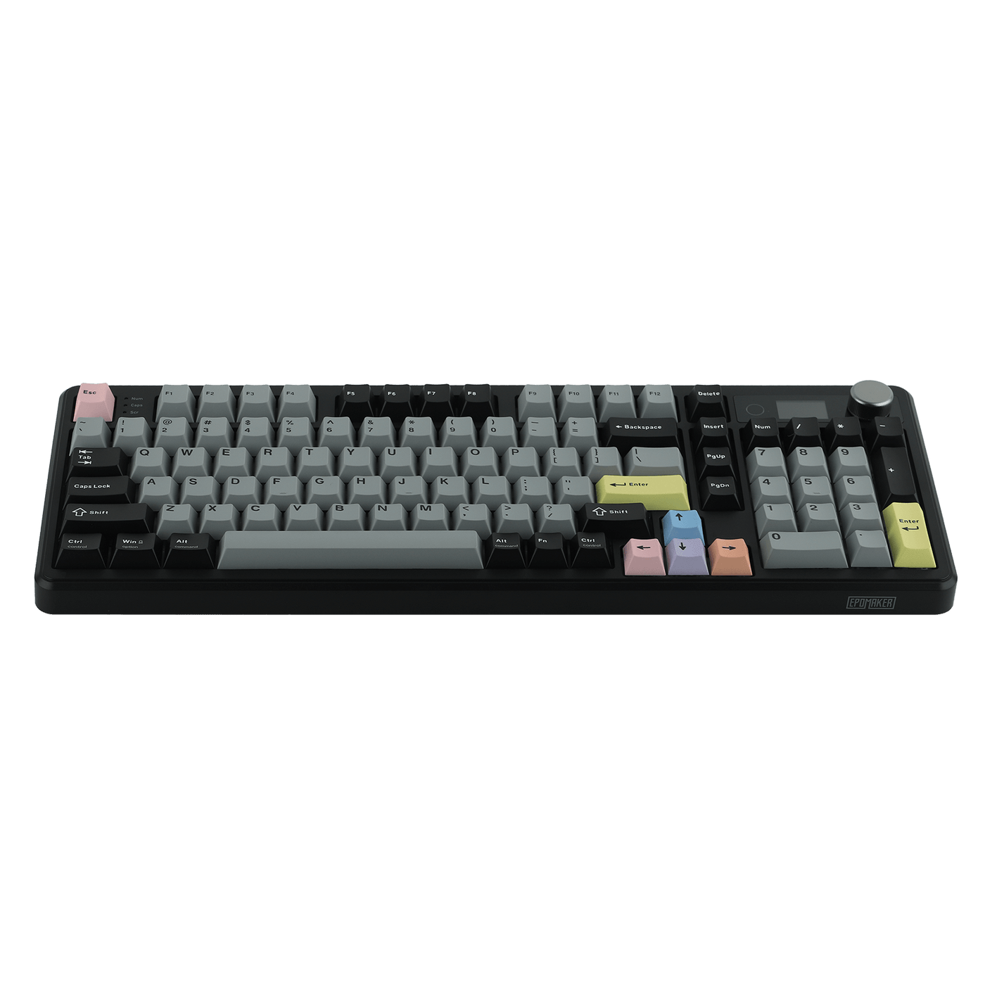 EPOMAKER TH99 PRO Black Grey clean top-down view, lights off