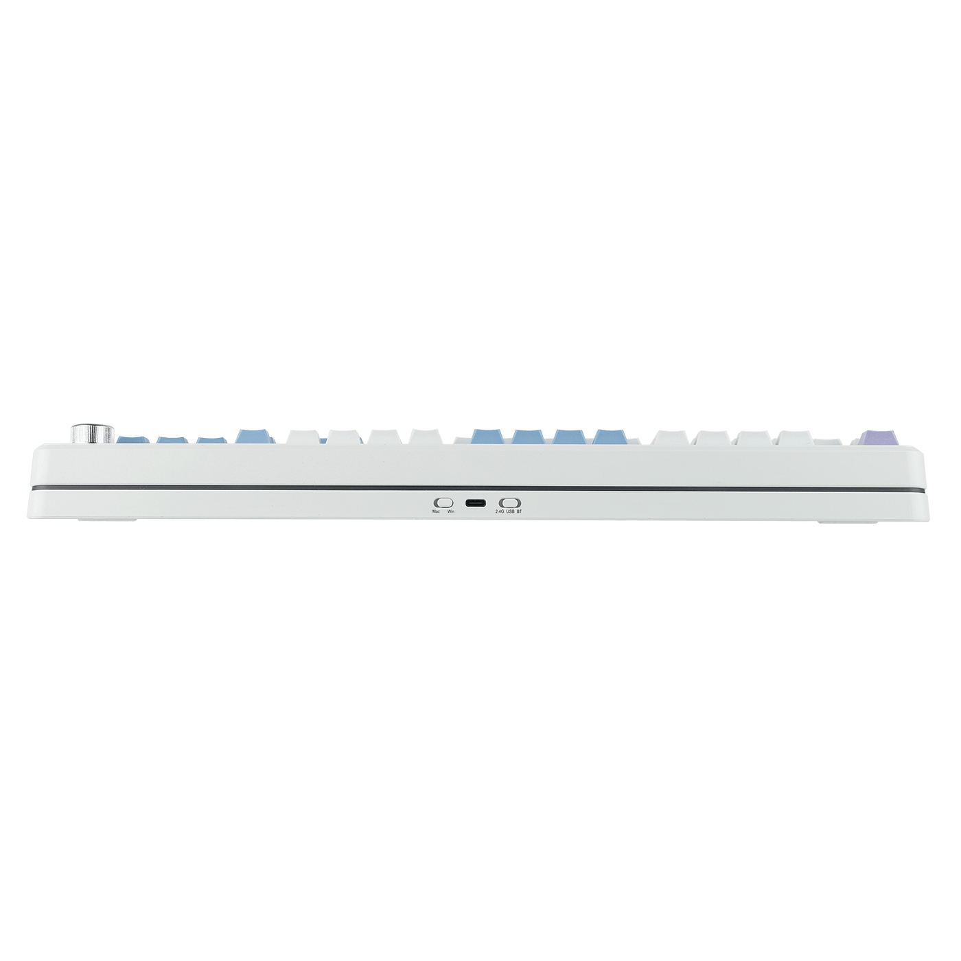 EPOMAKER TH99 PRO rear view with USB-C port, Mac/Win toggle, and 2.4G/USB/BT switch
