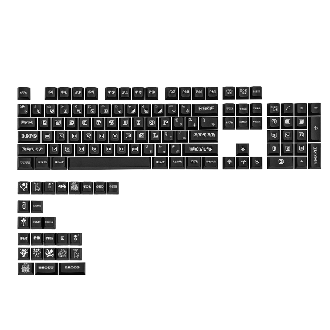 Epomaker × vvyruus Retromania Keycaps Set — product hero shot