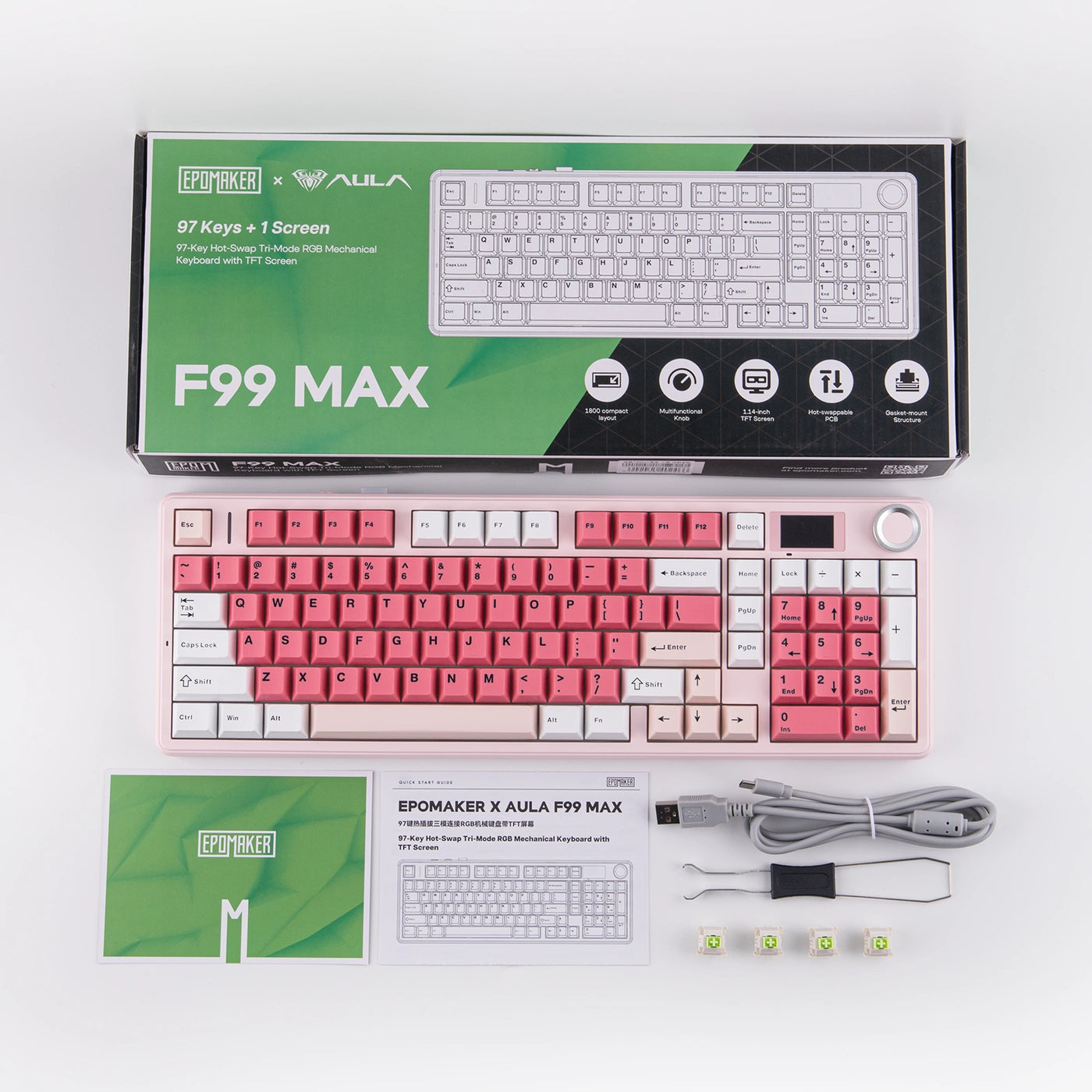 EPOMAKER x AULA F99 Max — packaging and accessories