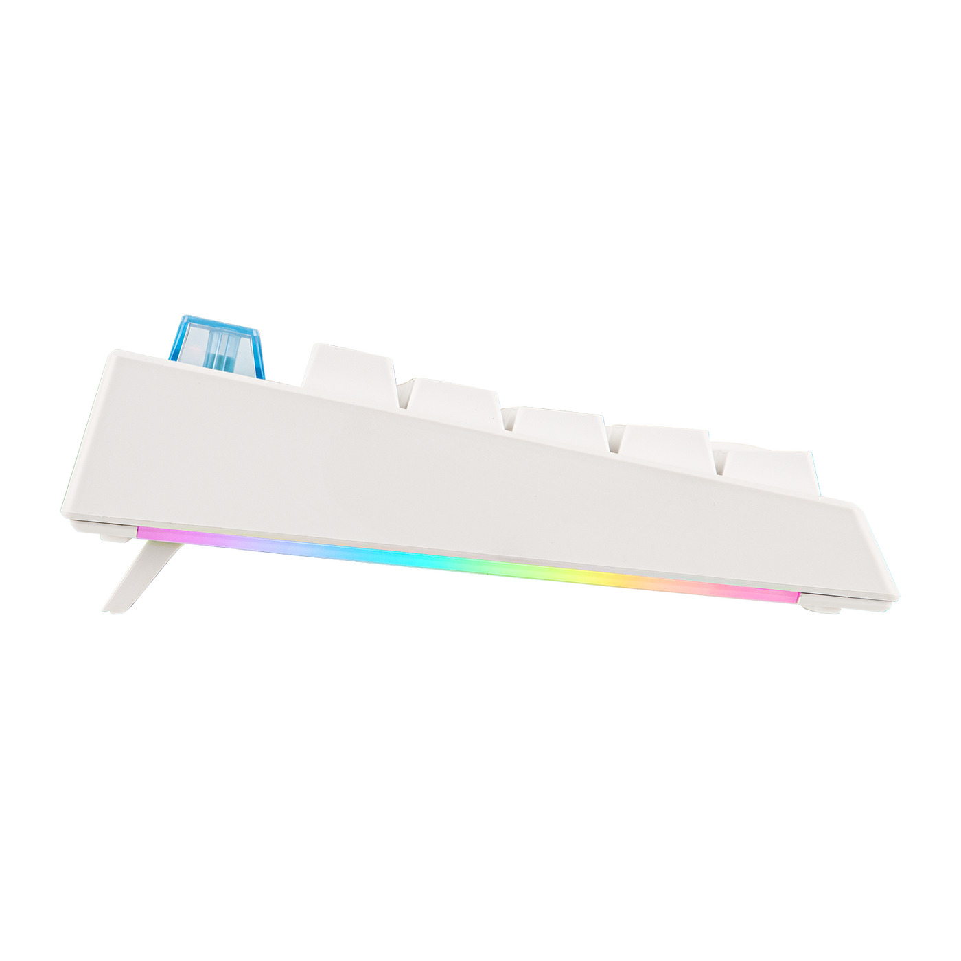 EPOMAKER G84 HE White side view with RGB strip lighting