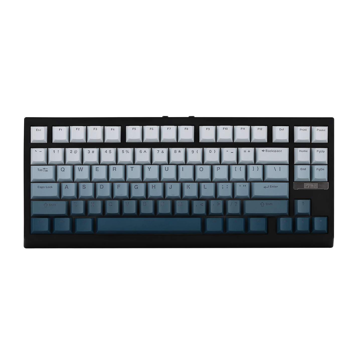 EPOMAKER G84 HE Black 80% Hall Effect keyboard top-down view, RGB off