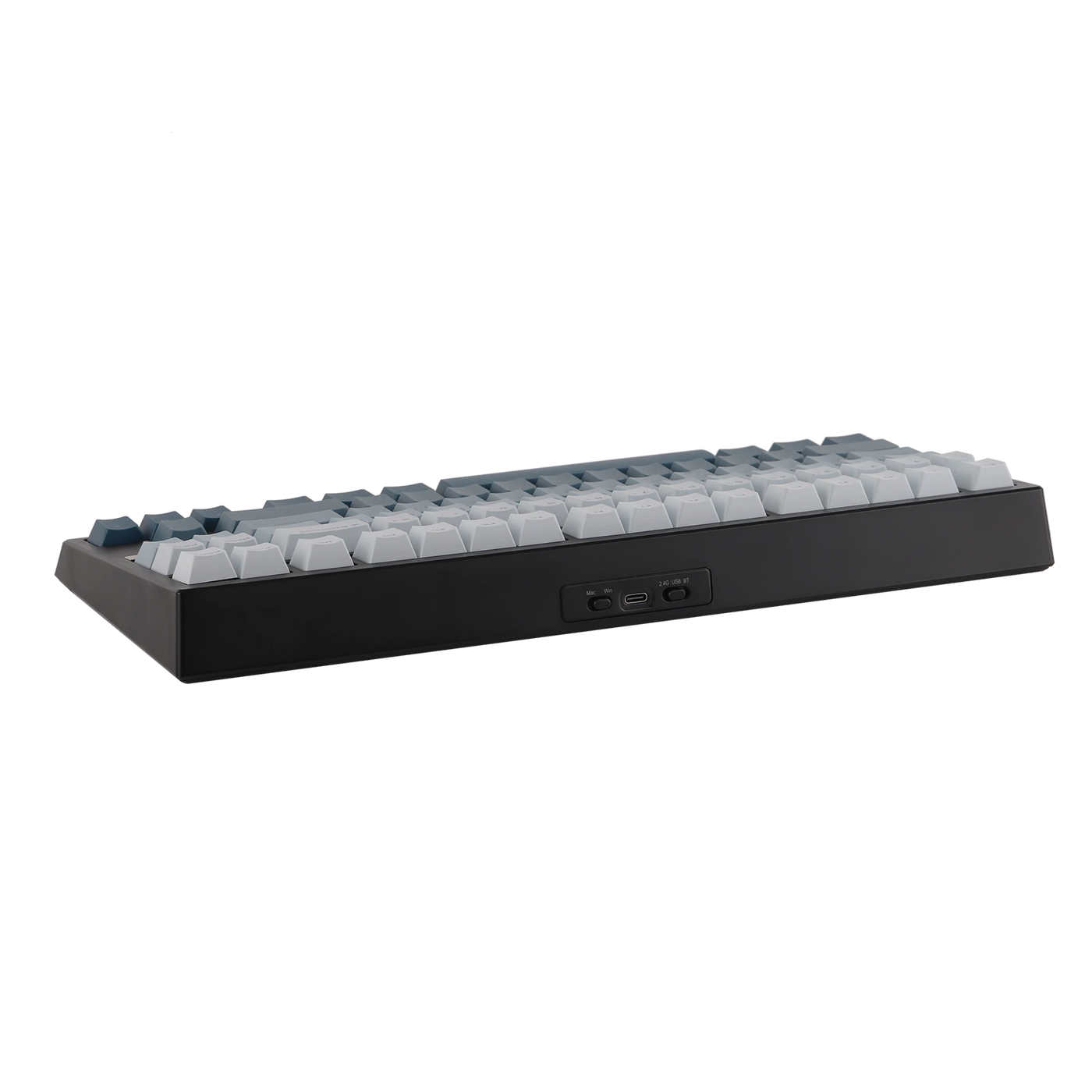 EPOMAKER G84 HE Black rear view with USB-C port and Mac/Win toggle, 2.4G/USB/BT switch