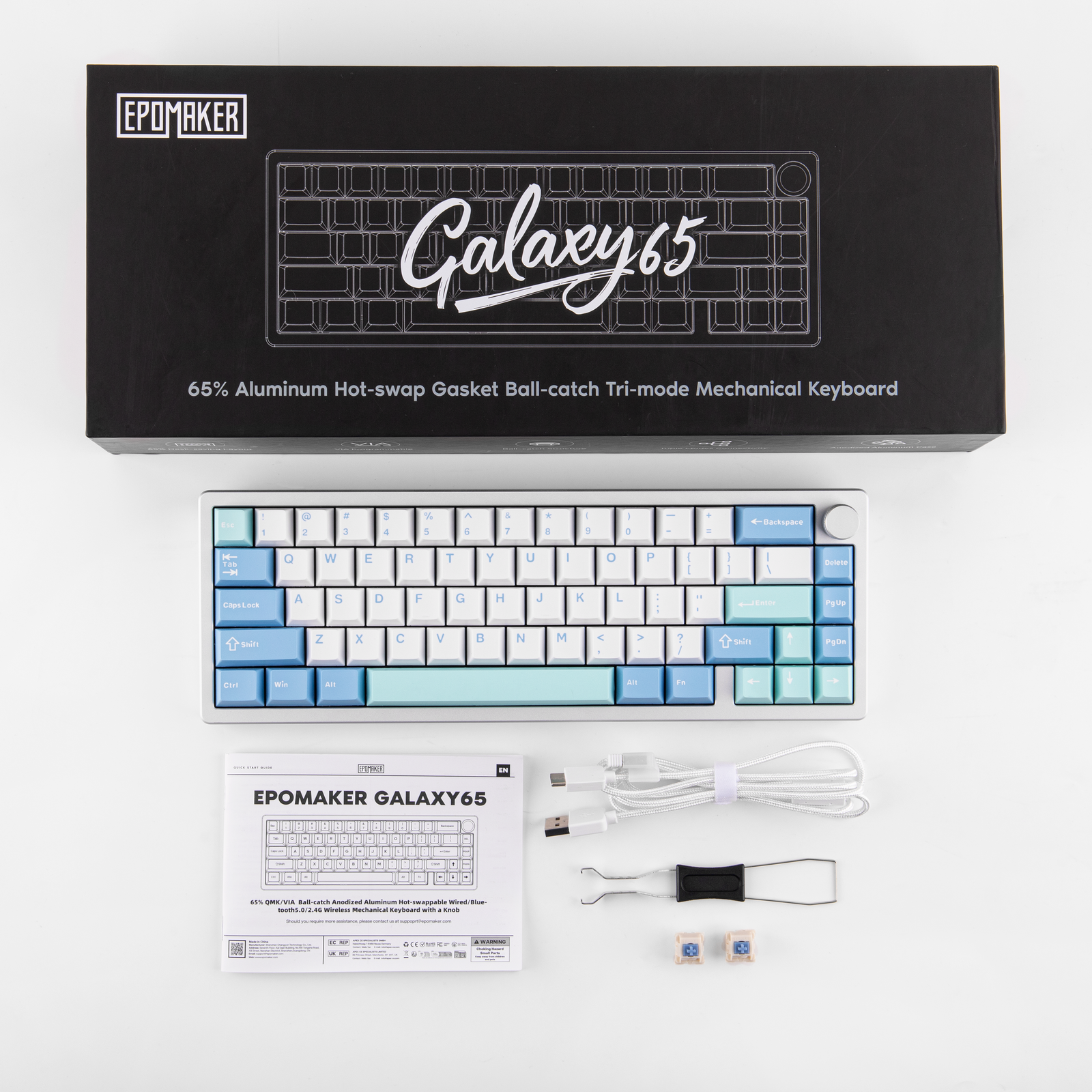Epomaker Galaxy65 65% VIA Ball-Catch Mechanical Keyboard