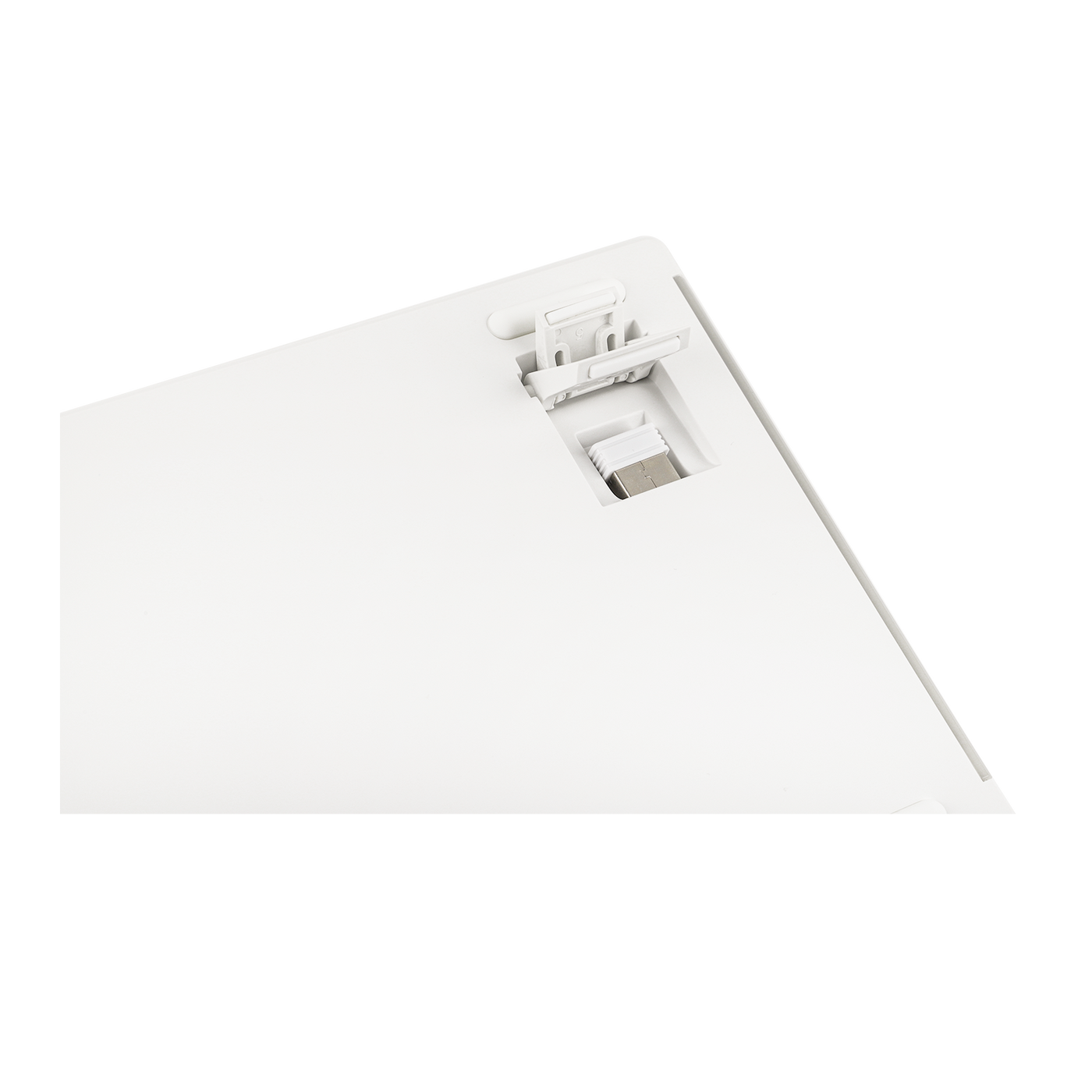 EPOMAKER TH108 PRO White underside view showing kickstand detail