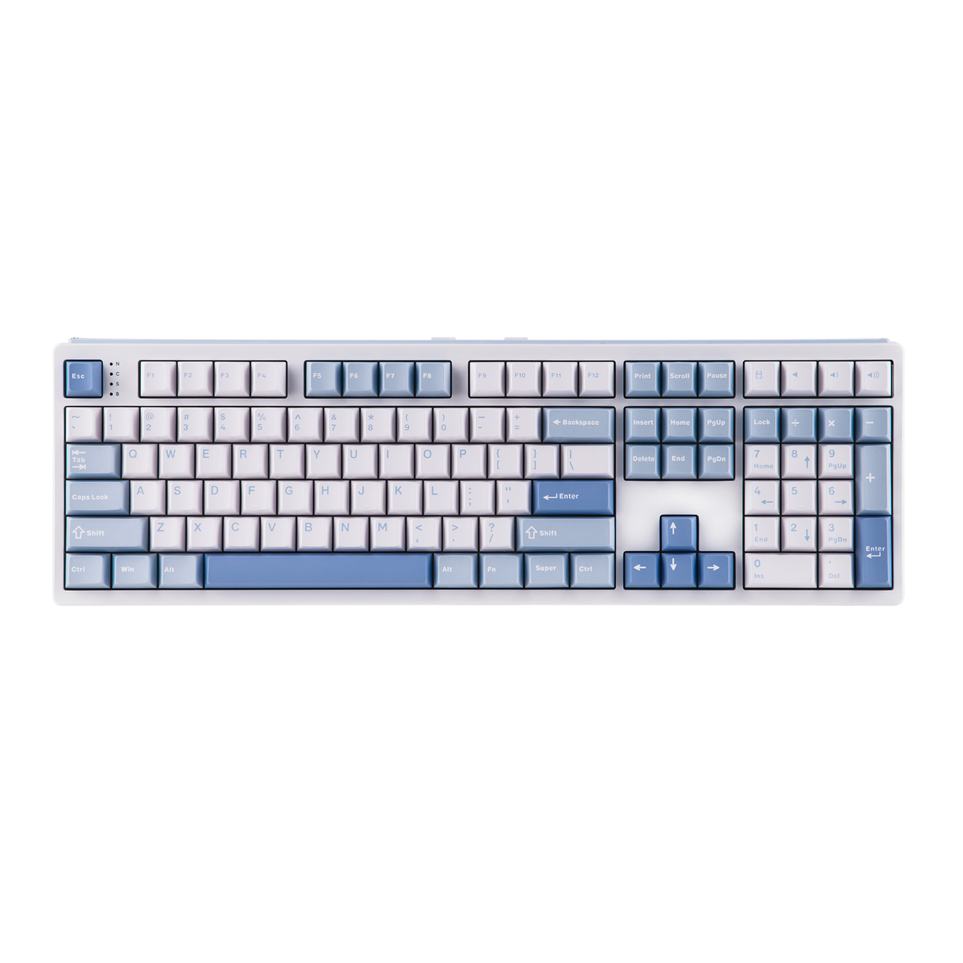 TH108 + AegisSil Keycaps Set Bundle — side profile view