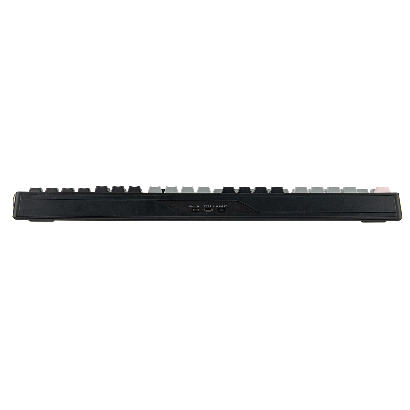 EPOMAKER TH108 PRO Black rear view with USB-C port, Mac/Win toggle, and 2.4G/USB/BT switch