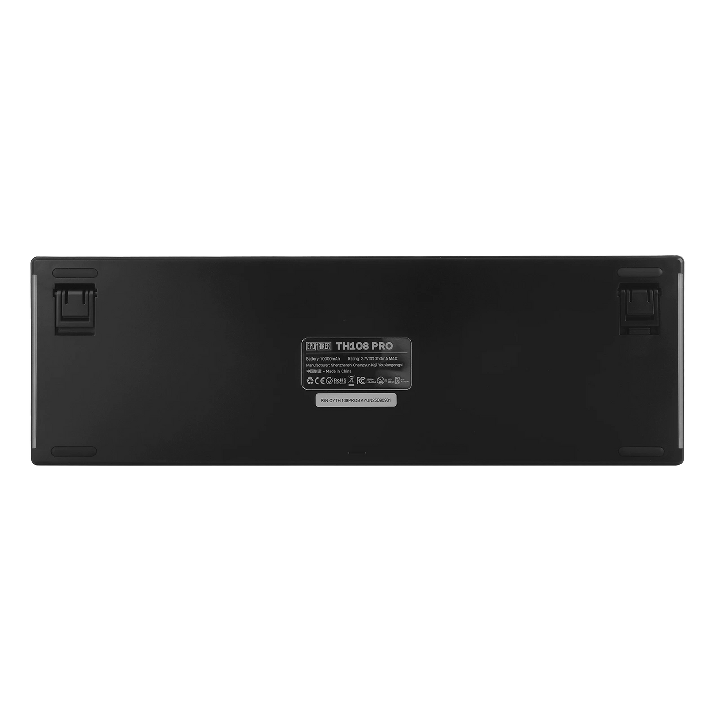 EPOMAKER TH108 PRO Black underside view with product label