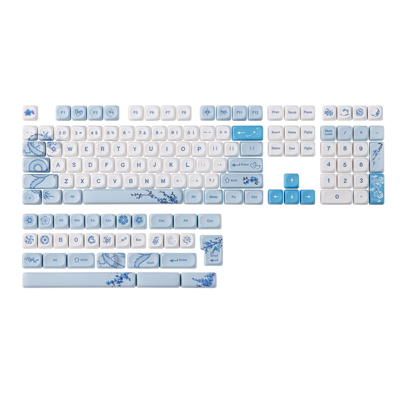 EPOMAKER x LINDSEYSZN Azure Dragon SZN Keycaps Set — product hero shot
