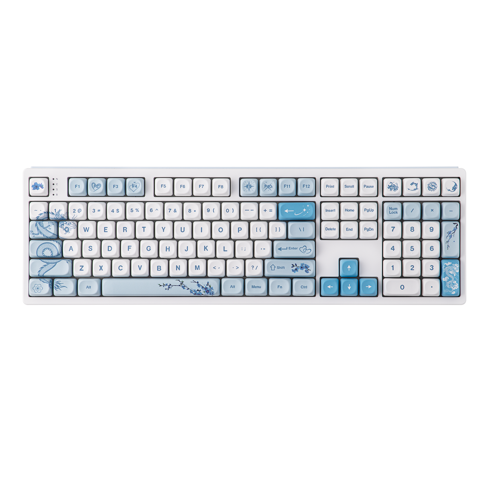 EPOMAKER x LINDSEYSZN Azure Dragon SZN Keycaps Set — top-down view