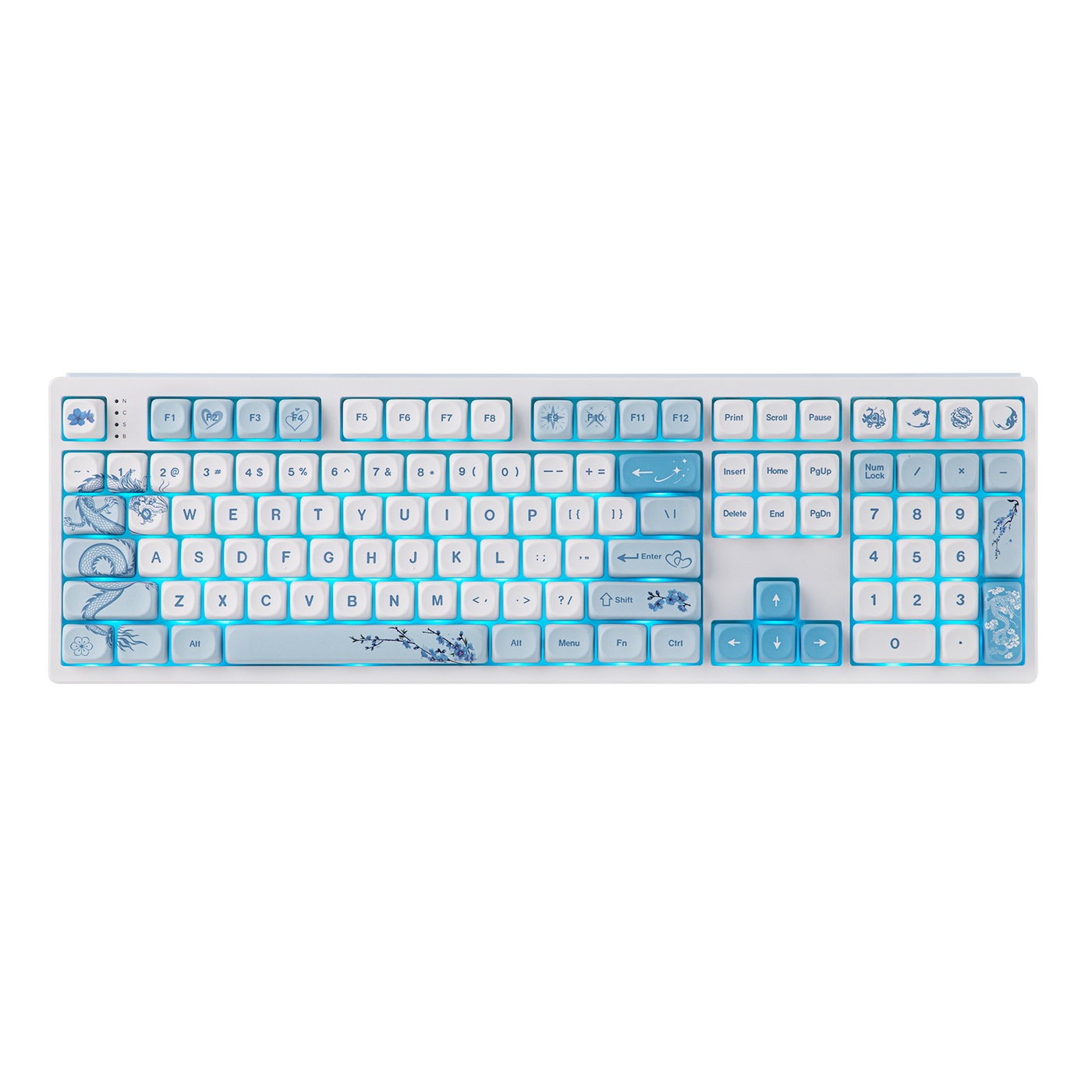 EPOMAKER x LINDSEYSZN Azure Dragon SZN Keycaps Set — angled product view