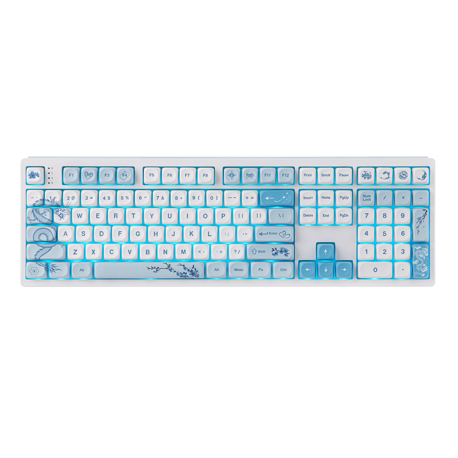 EPOMAKER x LINDSEYSZN Azure Dragon SZN Keycaps Set — angled product view