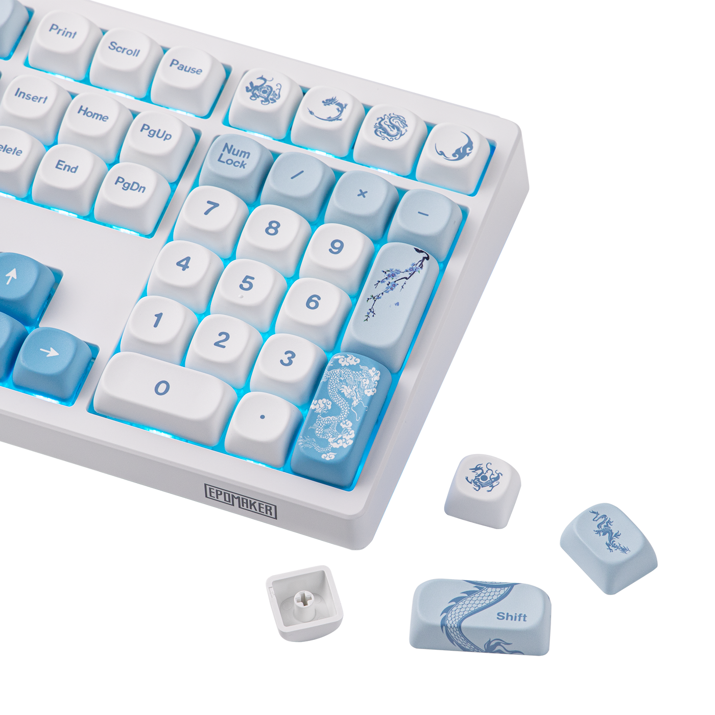EPOMAKER x LINDSEYSZN Azure Dragon SZN Keycaps Set — packaging and accessories