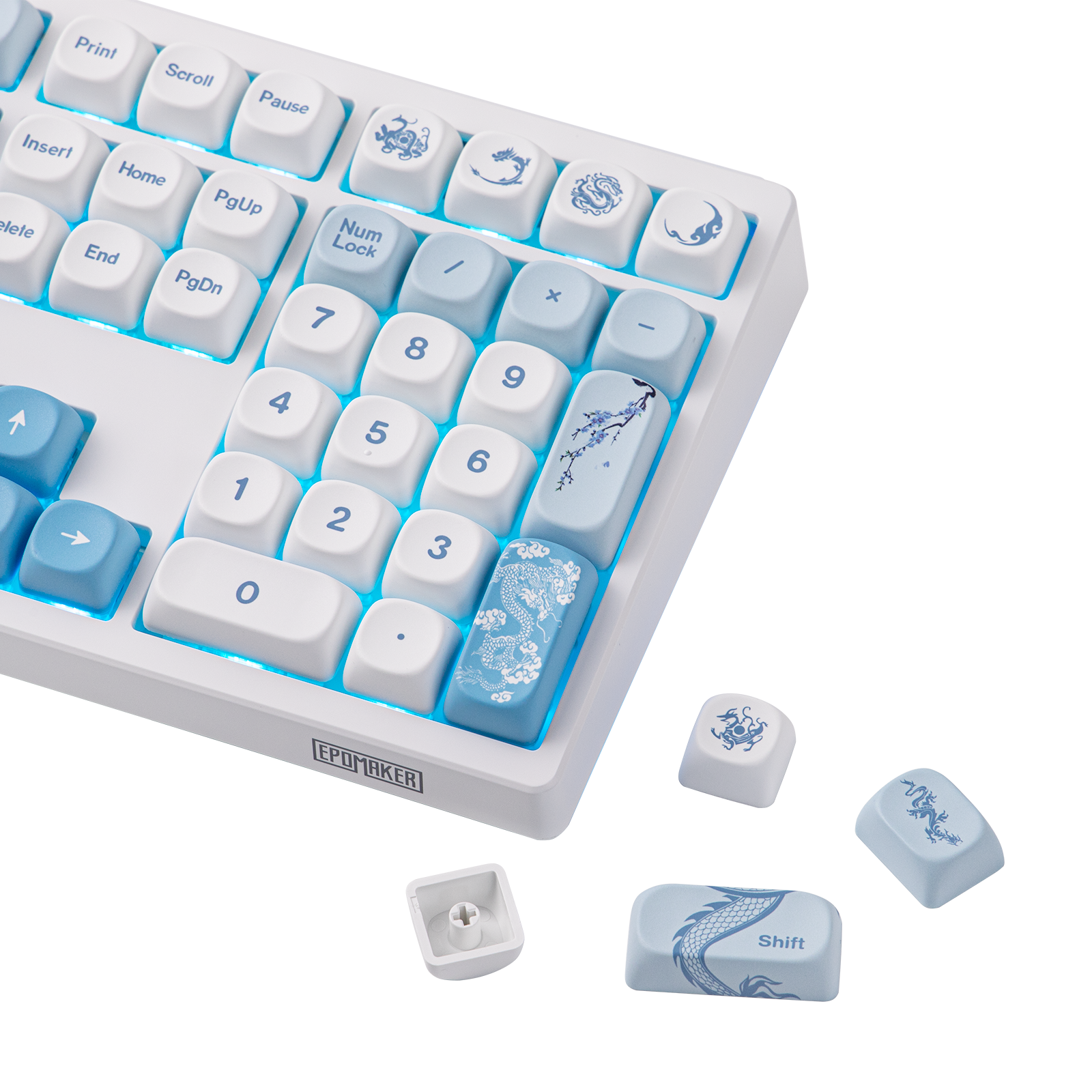 EPOMAKER x LINDSEYSZN Azure Dragon SZN Keycaps Set — packaging and accessories