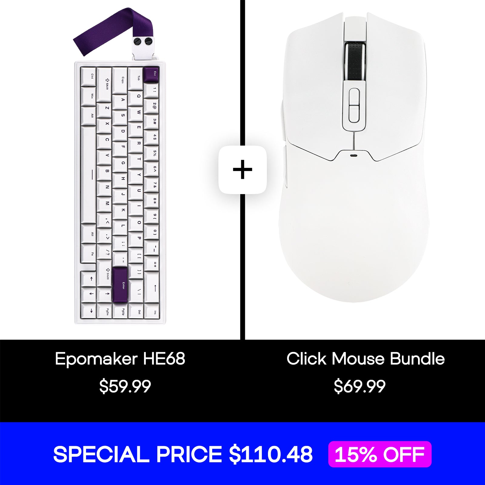 Epomaker HE68 65% Hall Effect Magnetic Keyboard